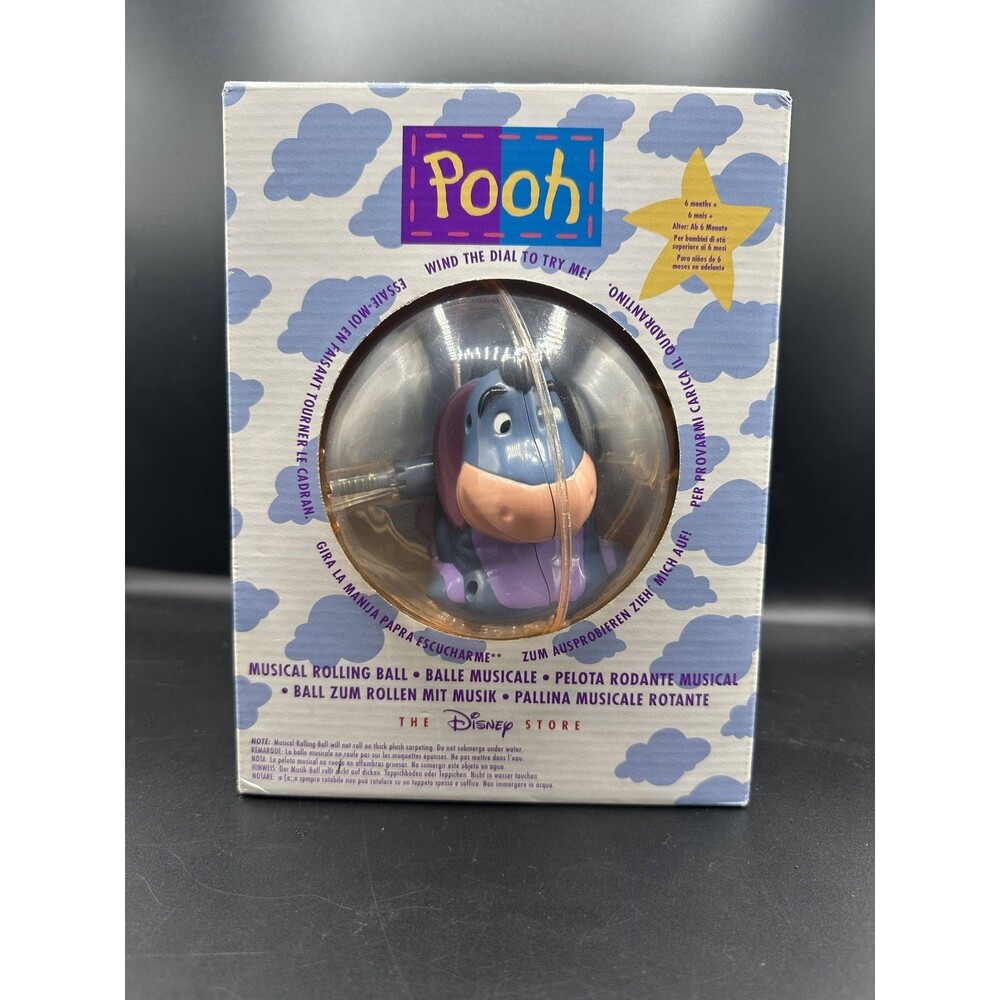 The Disney Store Winnie The Pooh Musical Rolling Ball Eeyore Baby Toy